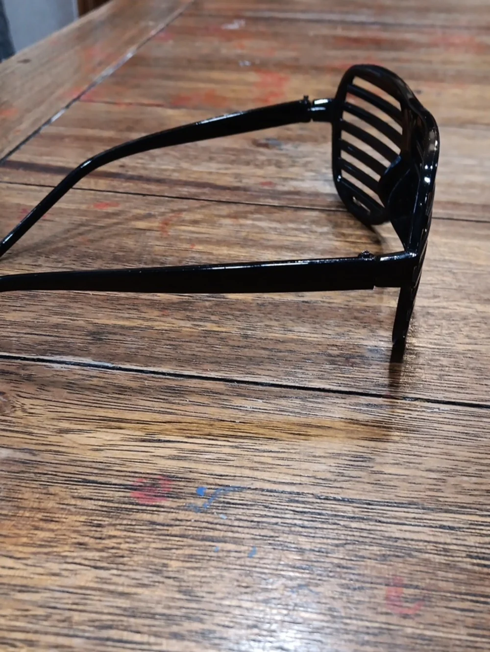 Black Slatted Shutter Shades Sunglasses - Men Accessories